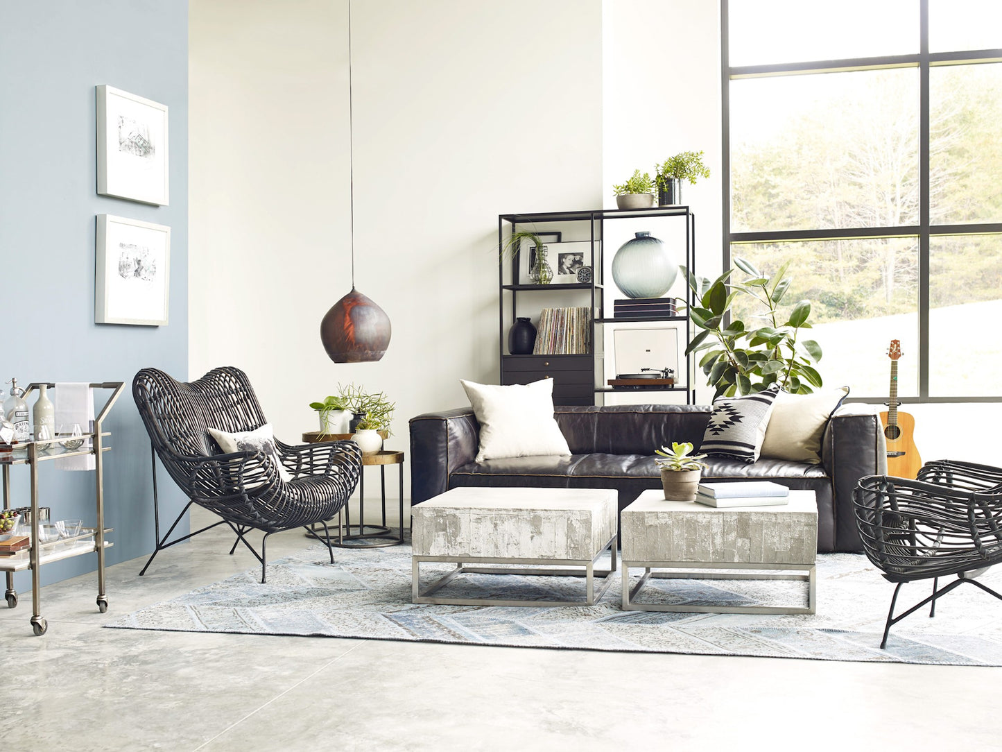 NOLITA REVERSE STITCH SOFA-RIDER BLACK