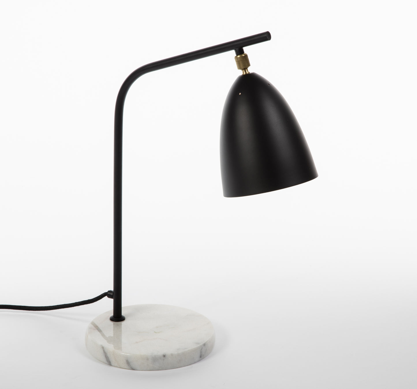 Loren Modern Table Lamp Matt - Black/White Marble