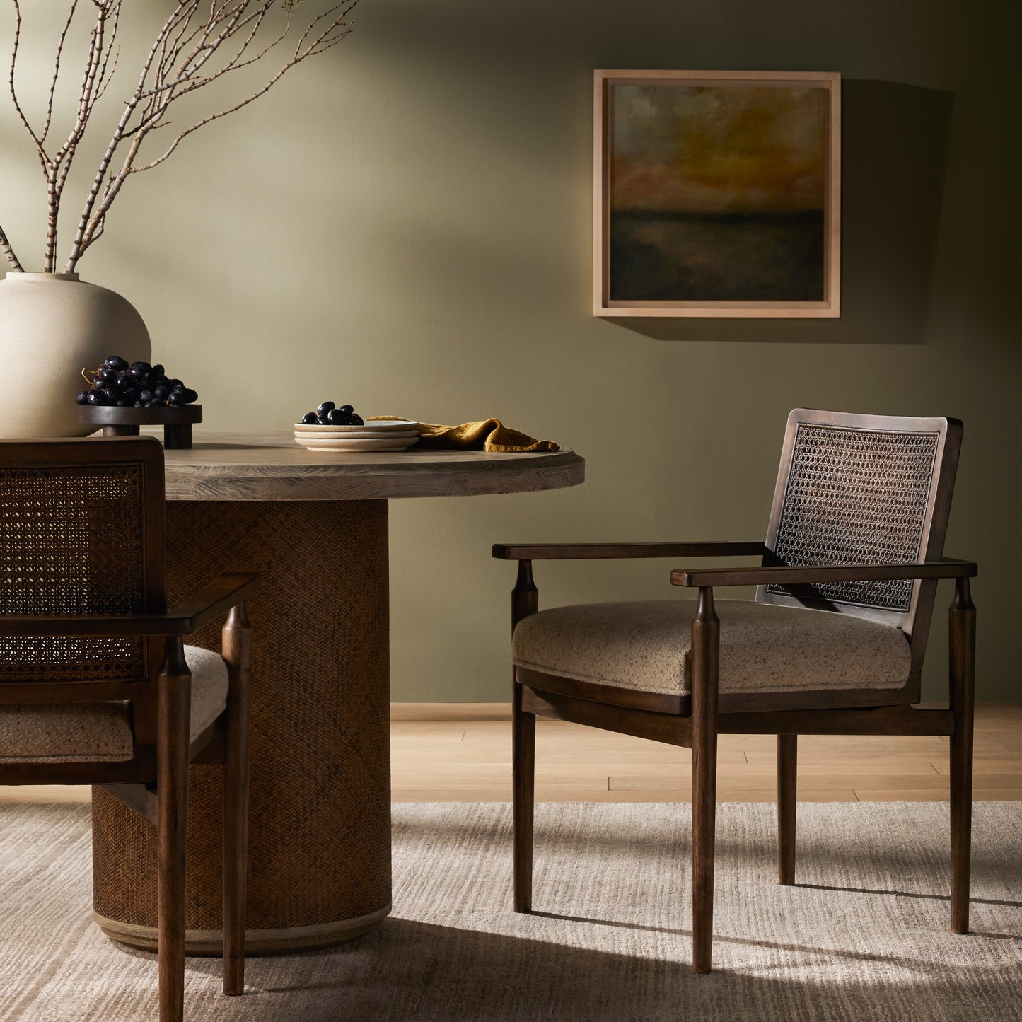 OPEN BOX - Xavier Dining Armchair In Hasselt Taupe