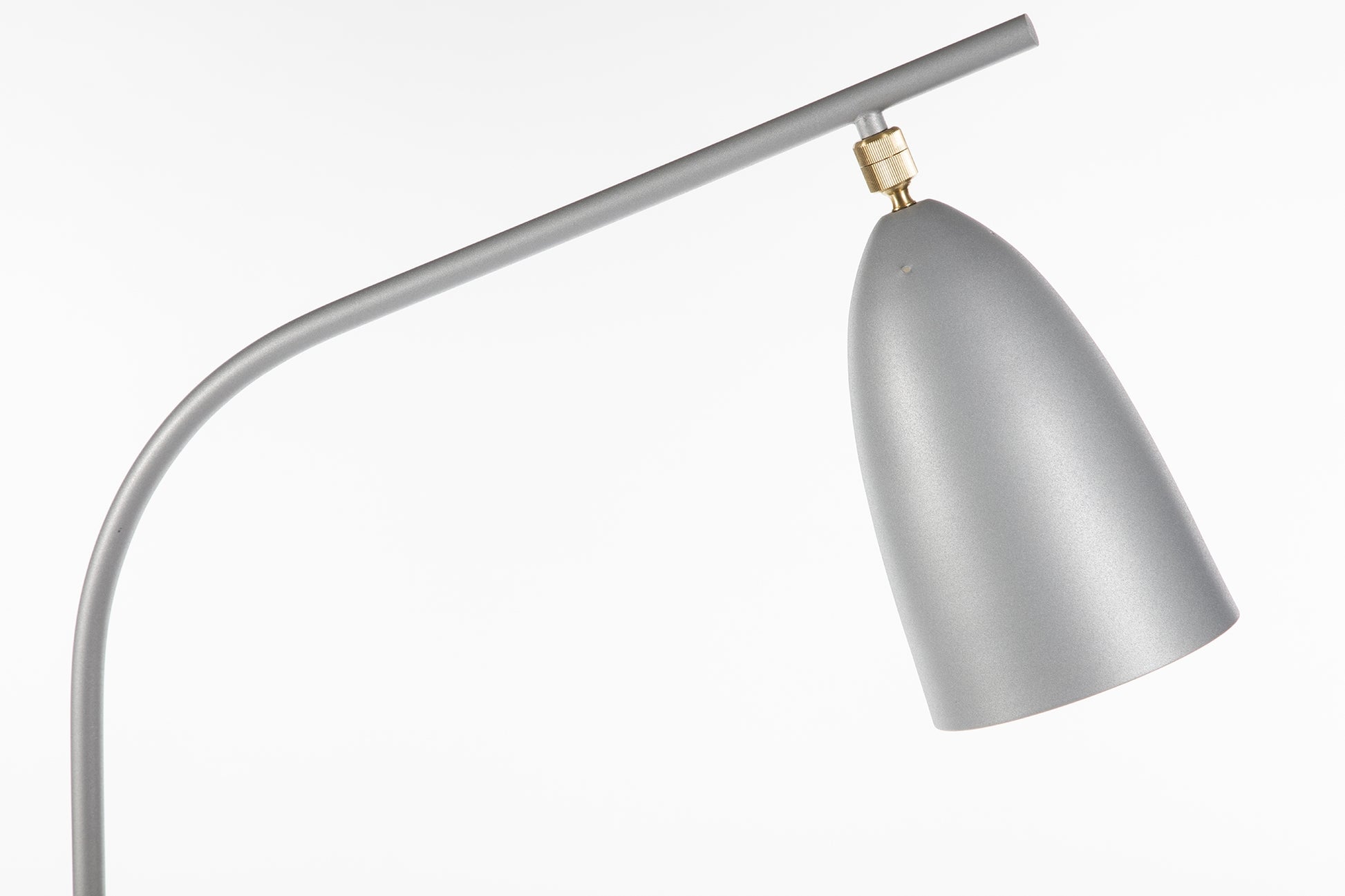 Loren Floor Lamp - Silver/White Marble