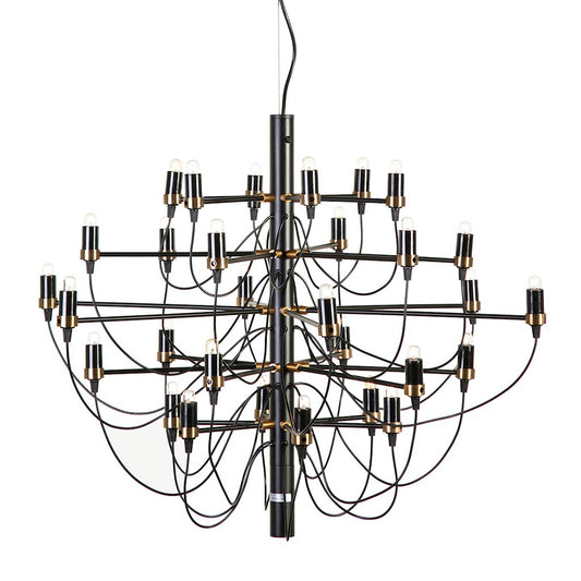 Arment Large Pendant Lamp In Matt Black and Brass