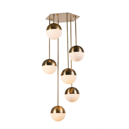 Rocio 6-Light Hanging Lamp - Brass