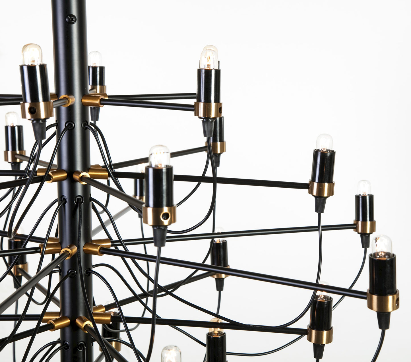 Arment Large Pendant Lamp In Matt Black and Brass