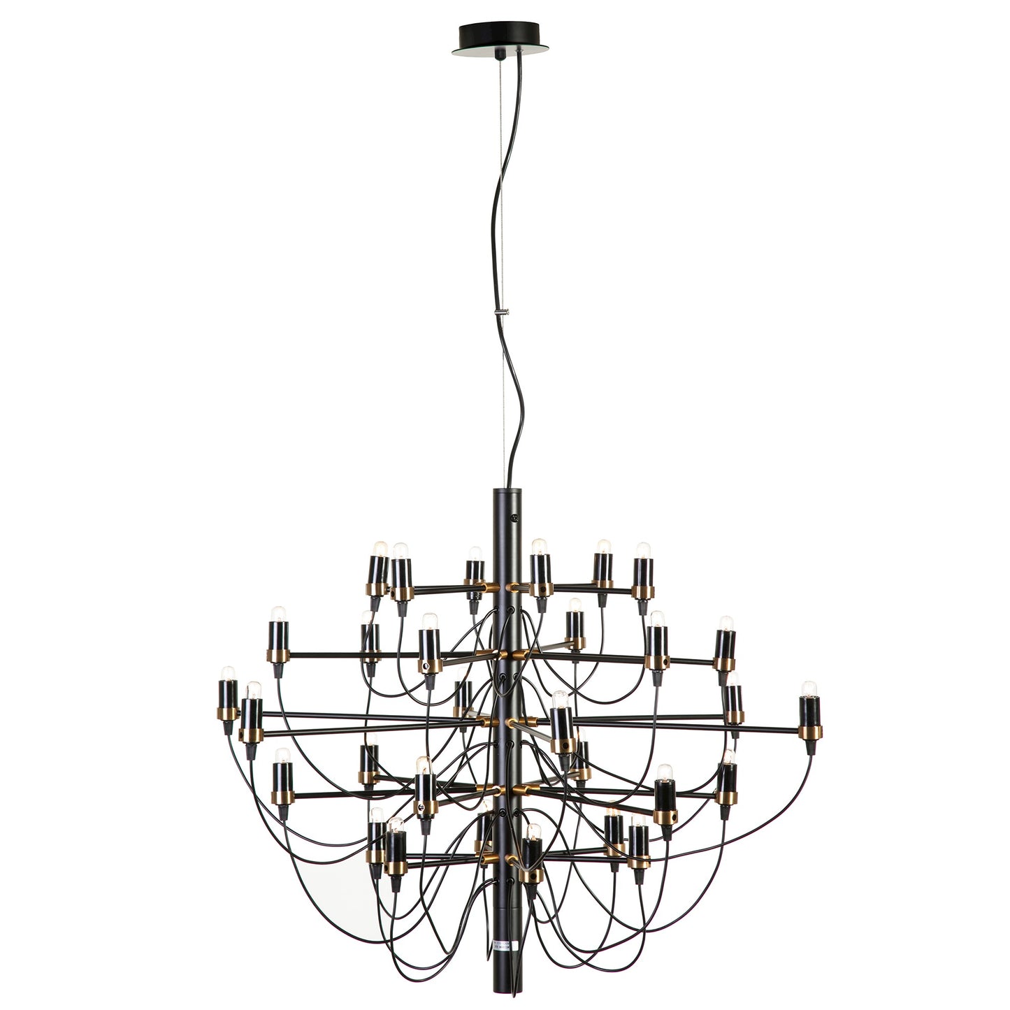 Arment Large Pendant Lamp In Matt Black and Brass