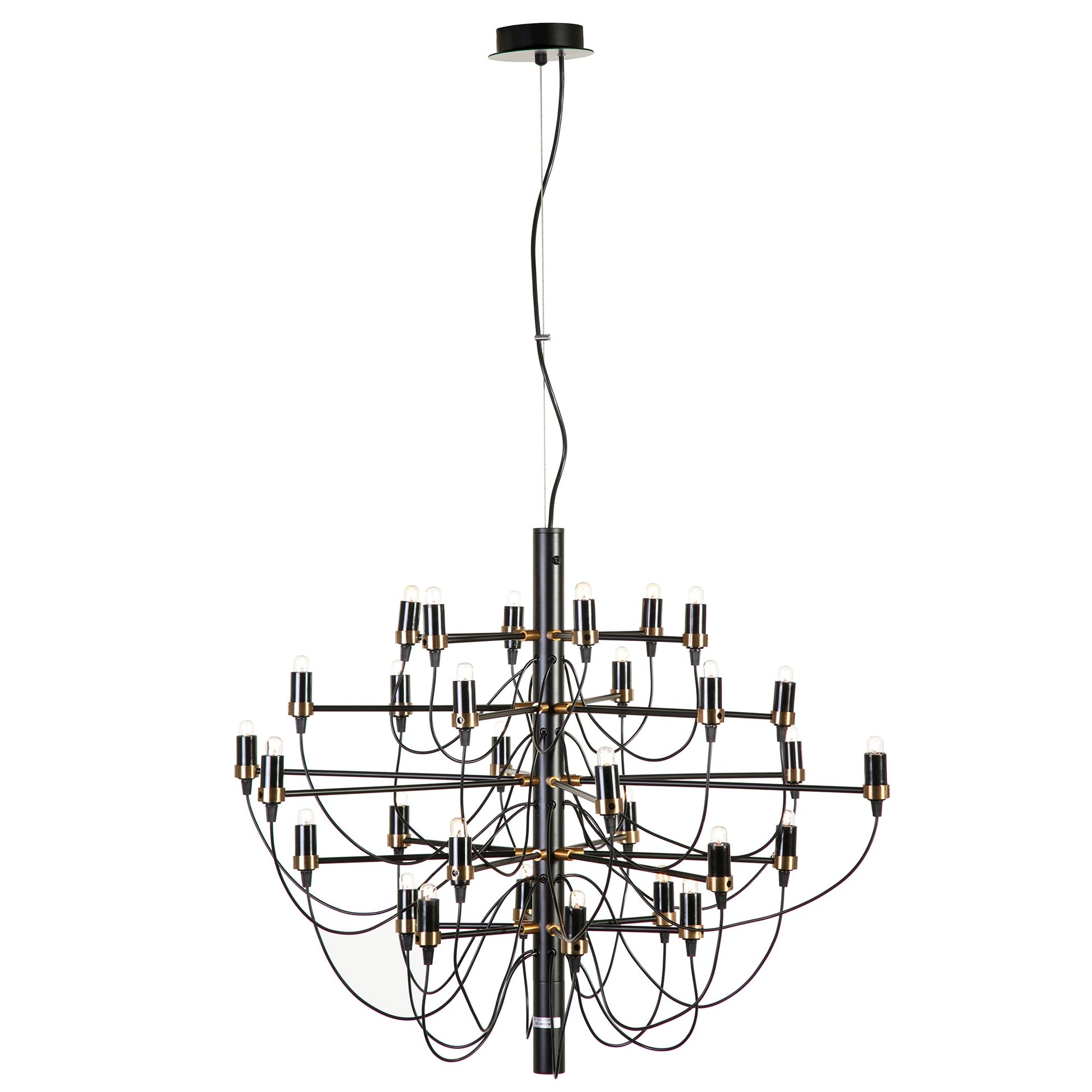 Arment Large Pendant Lamp In Matt Black and Brass