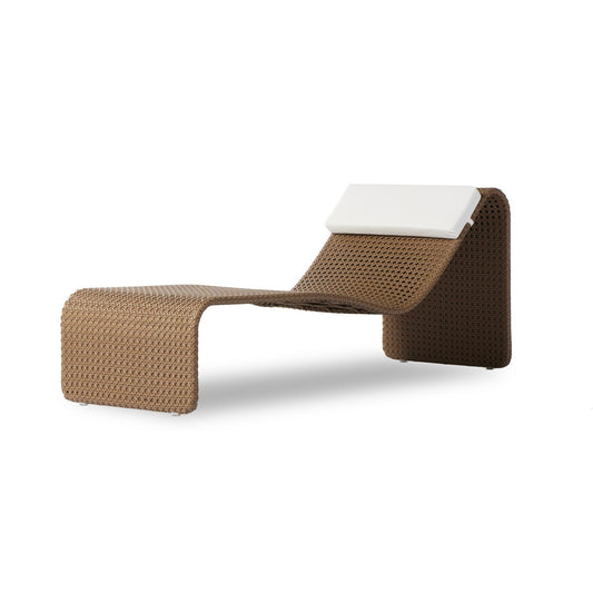 OPEN BOX -  Paige Outdoor Woven Chaise - Stinson White