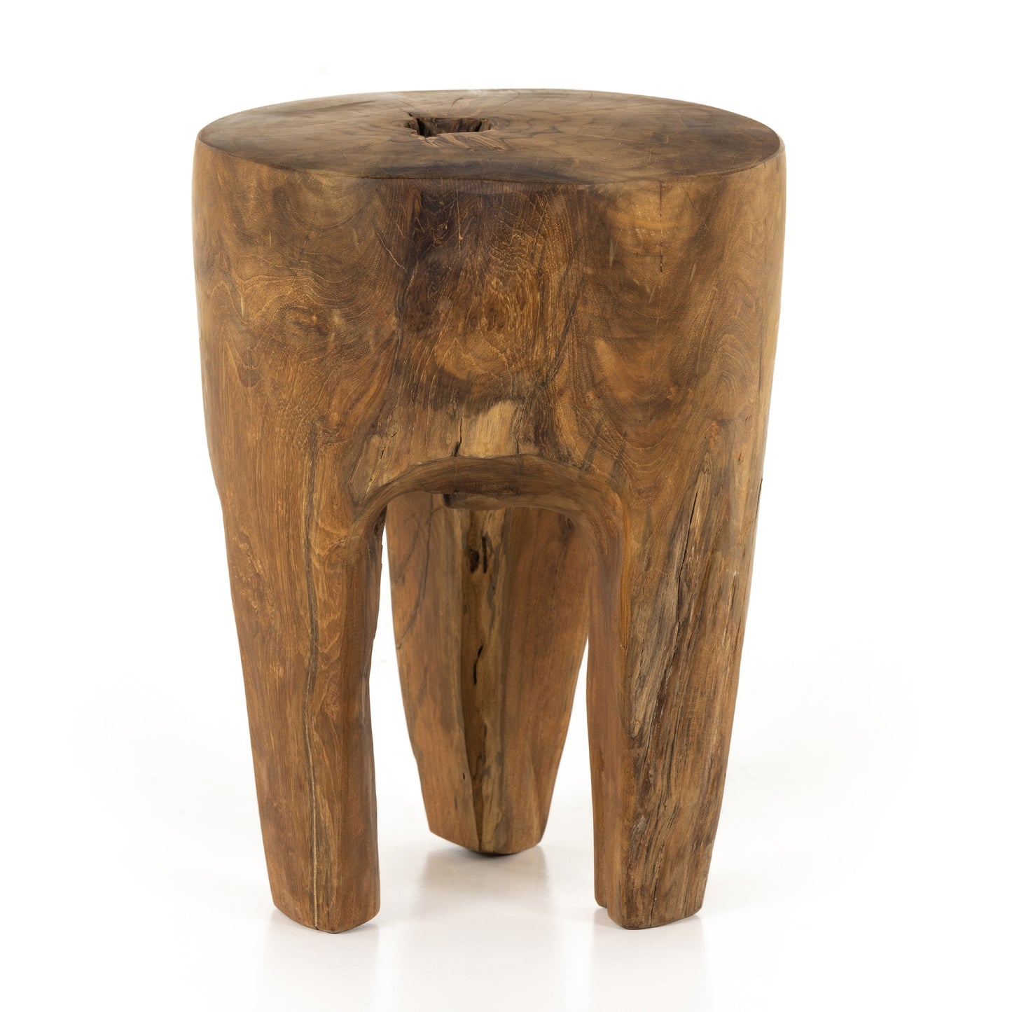 Kyra Outdoor End Table In Teak Root
