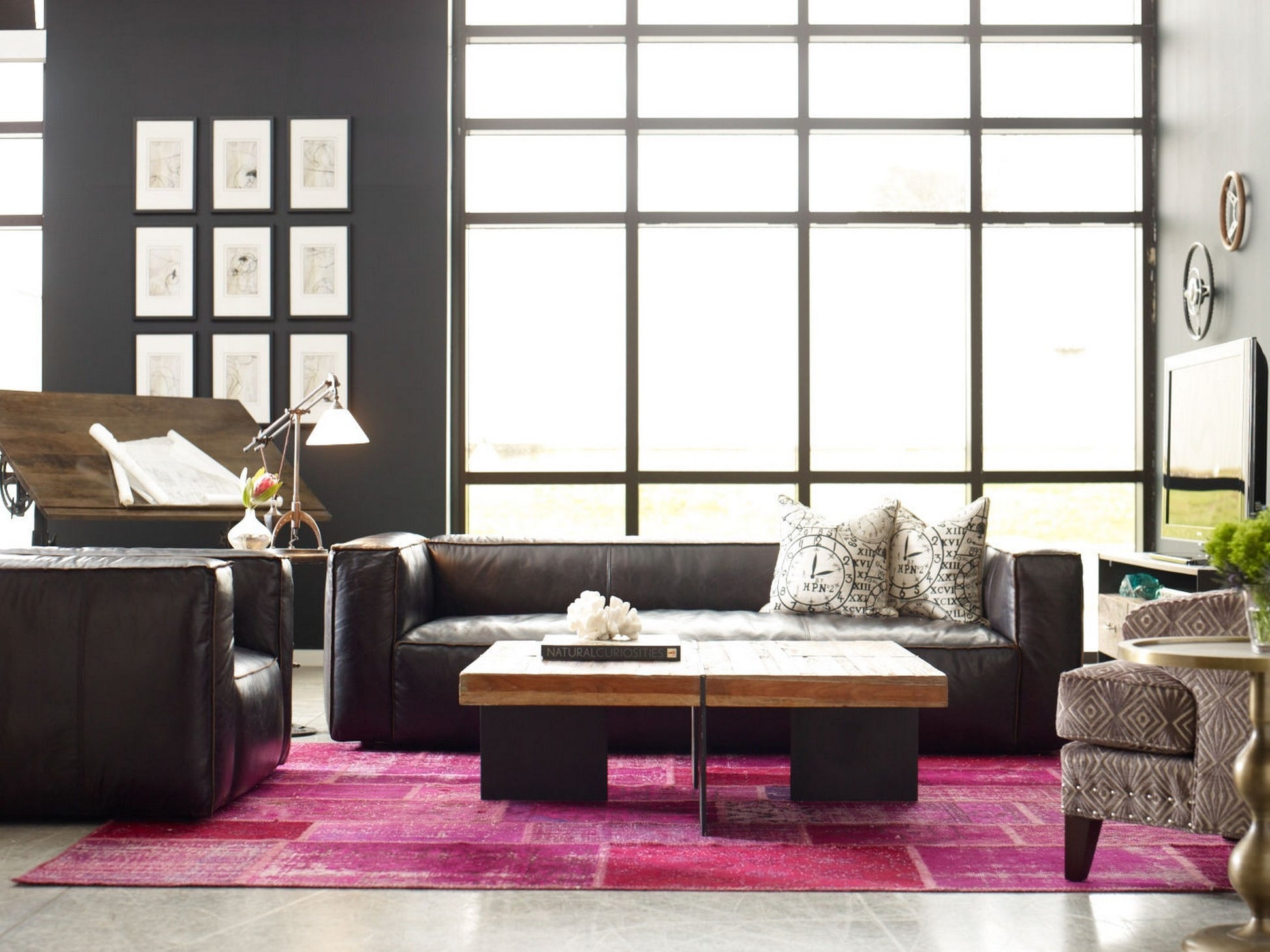 NOLITA REVERSE STITCH SOFA-RIDER BLACK