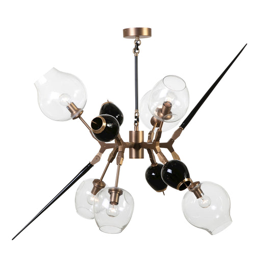 Lion Pendant Lamp - Brass/Black/Gold