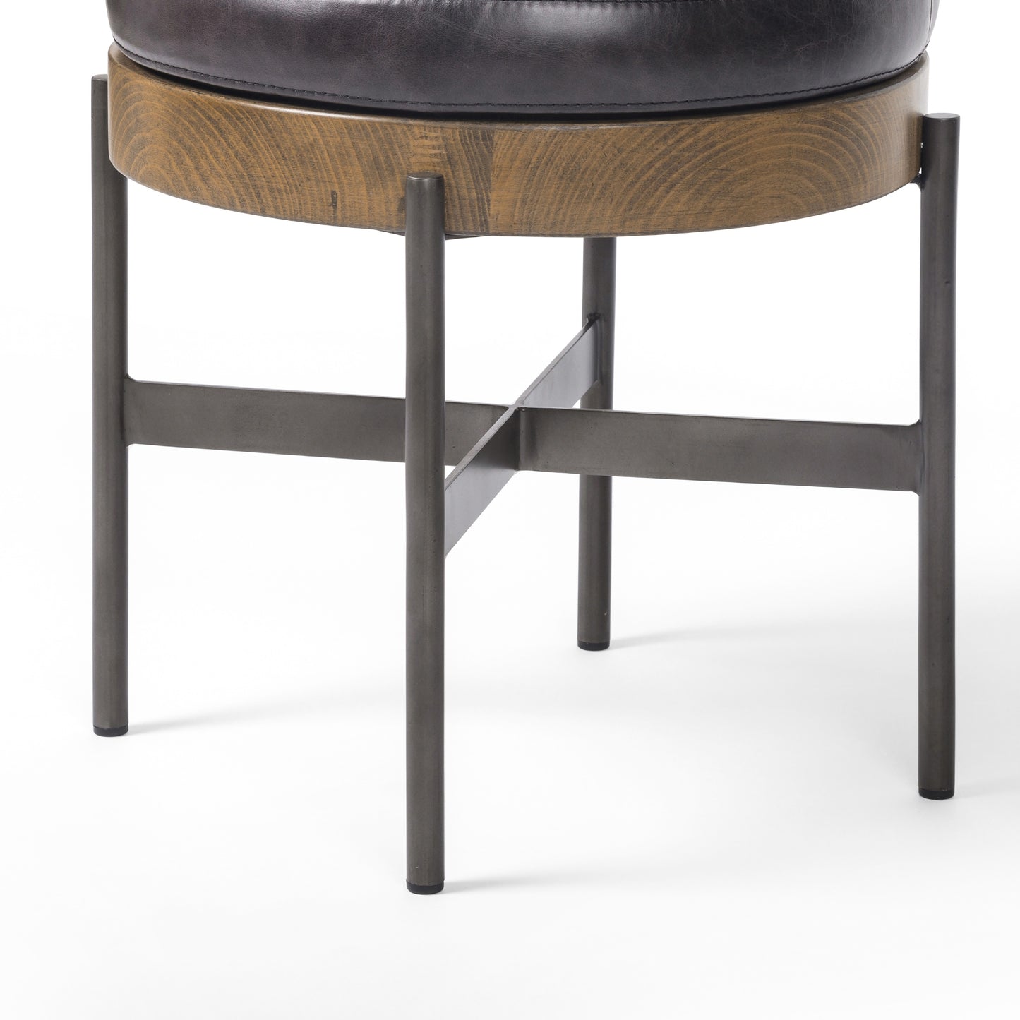 Open Box - Edwyn Small Ottoman In Sonoma Black