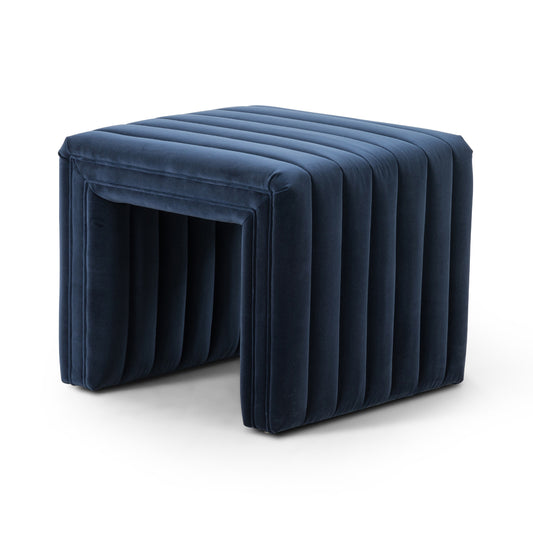OPEN BOX - Augustine Ottoman In 21" In Sapphire Navy