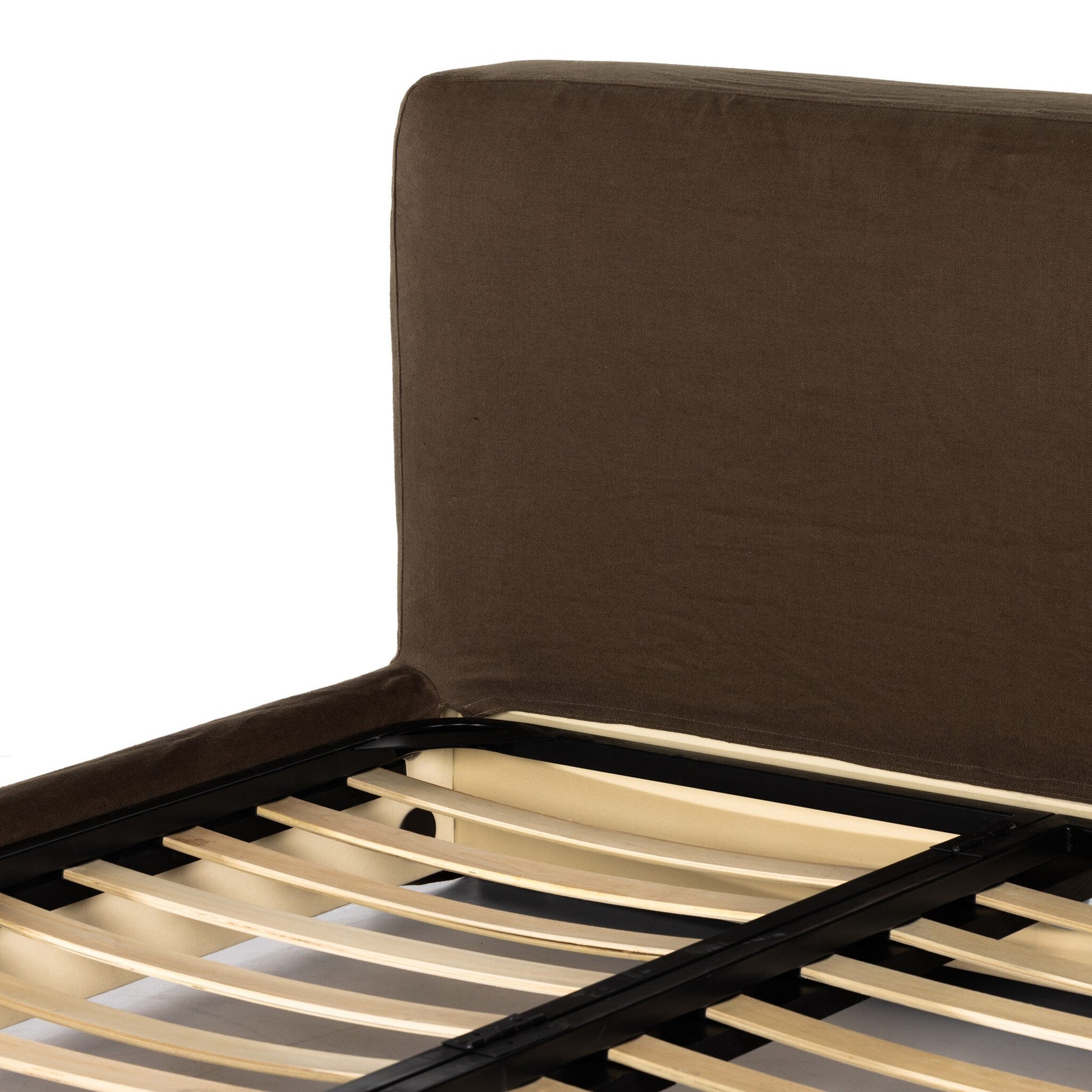 OPEN BOX - Aidan Queen Slipcover Bed - Brussels Coffee