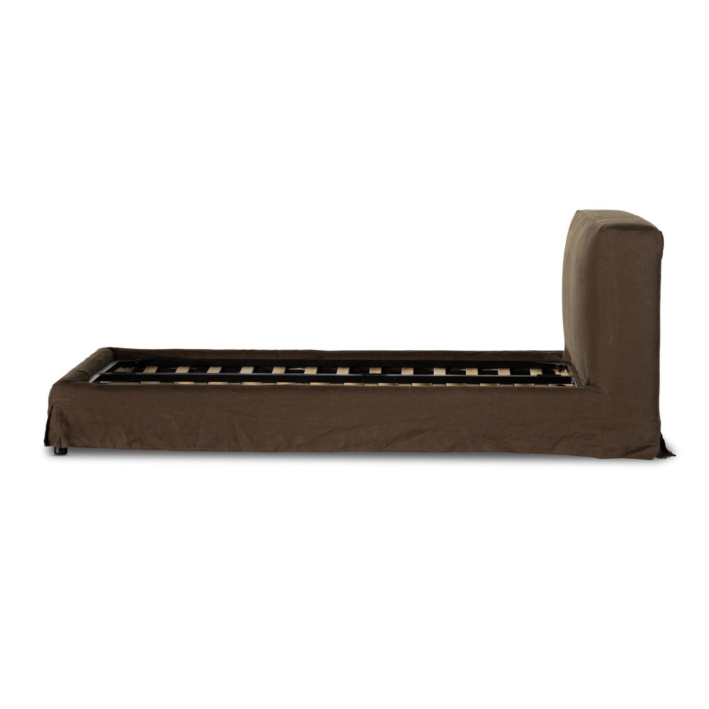 OPEN BOX - Aidan Queen Slipcover Bed - Brussels Coffee