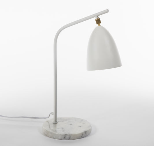 Loren Table Lamp - Matt White/White Marble