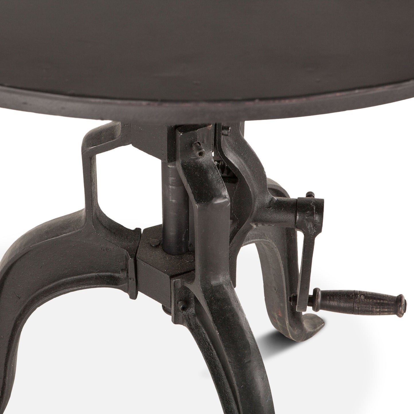 OPEN BOX -  Industrial Loft 30-Inch Adjustable Crank Iron Side Table with Matte Black Finish
