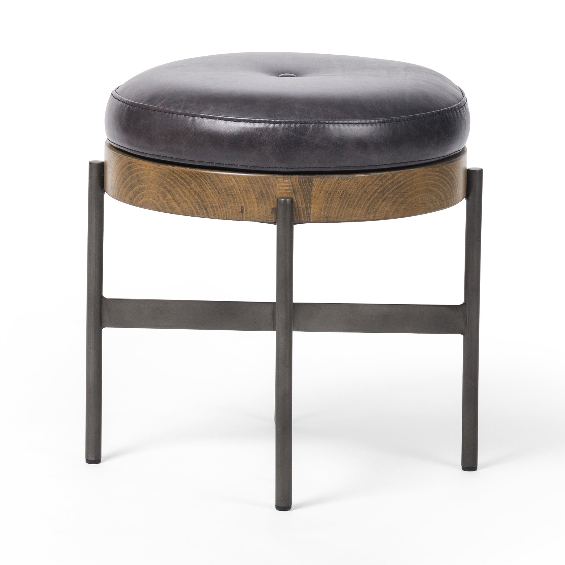 Open Box - Edwyn Small Ottoman In Sonoma Black