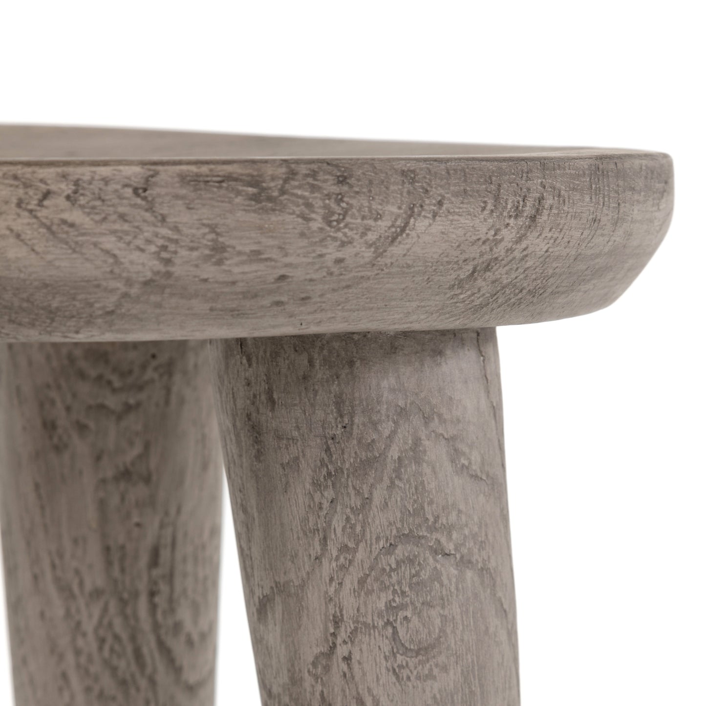 Zuri Round Outdoor End Table In Grey