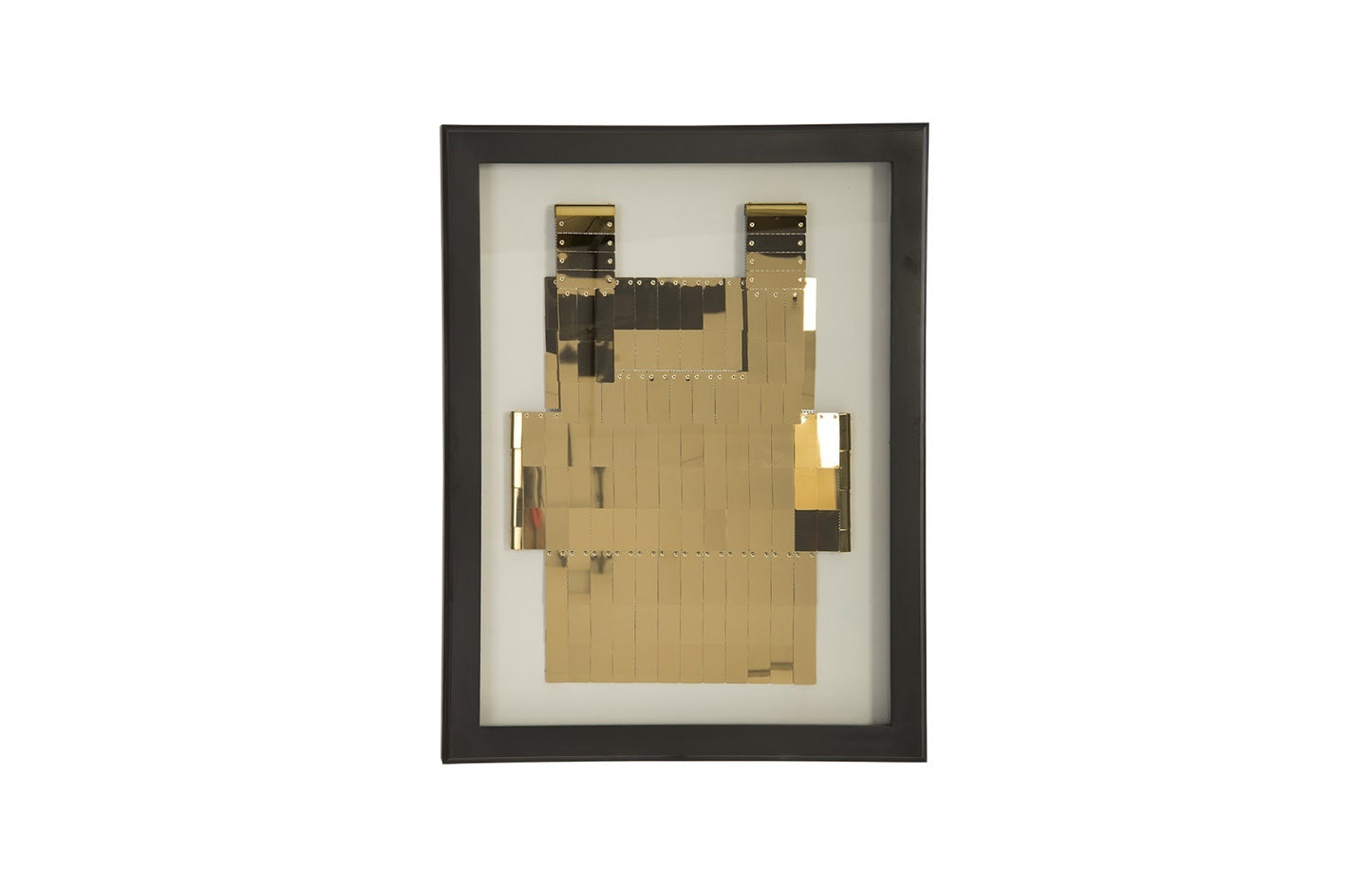 OPEN BOX - Armor Vest Wall Art , Plated Brass, w/LED