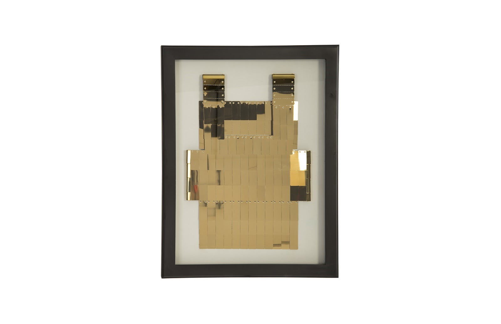 OPEN BOX - Armor Vest Wall Art , Plated Brass, w/LED