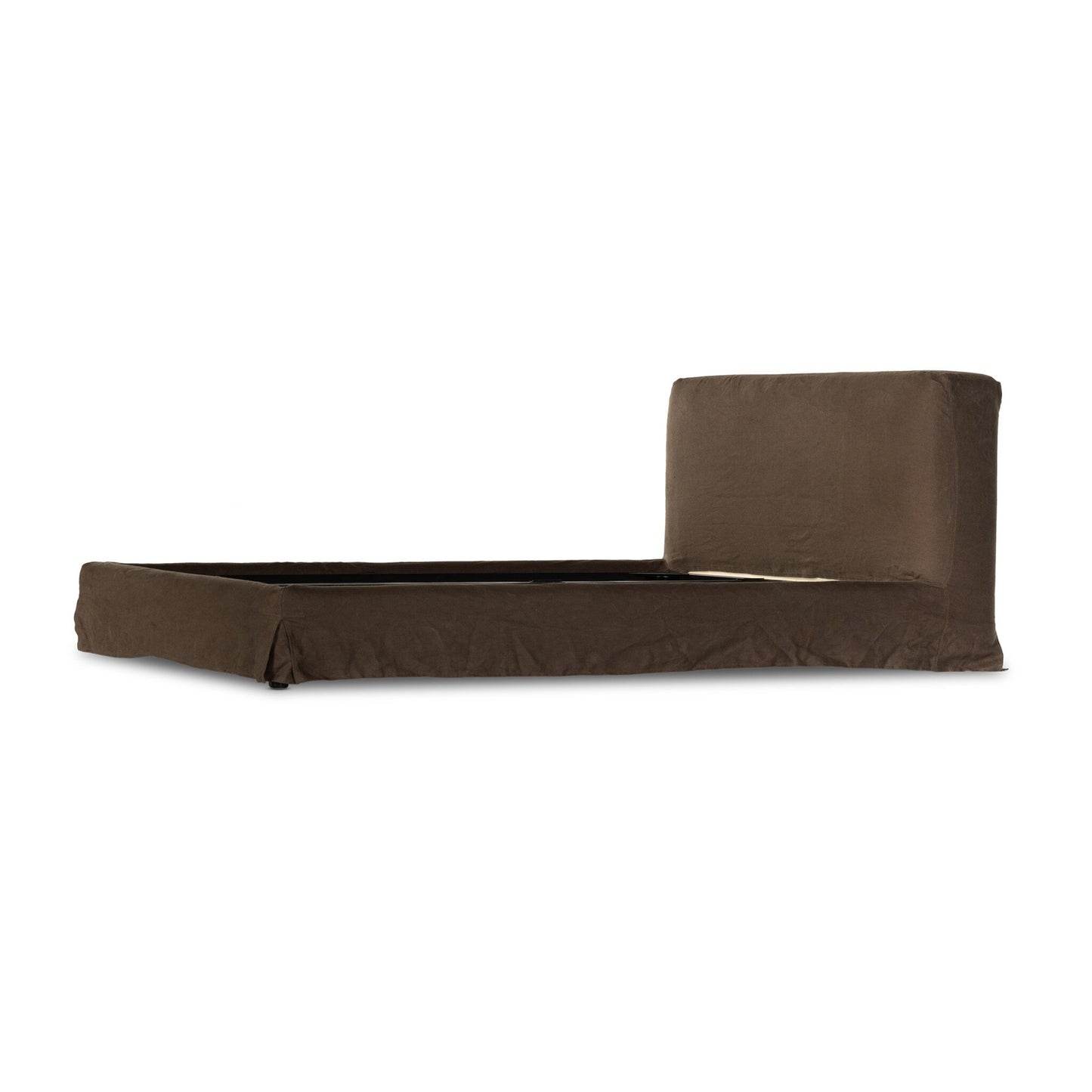 OPEN BOX - Aidan Queen Slipcover Bed - Brussels Coffee