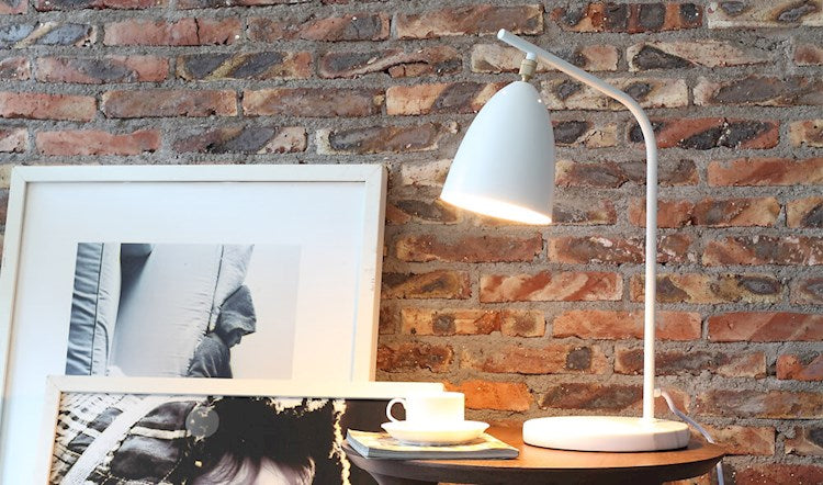 Loren Table Lamp - Matt White/White Marble