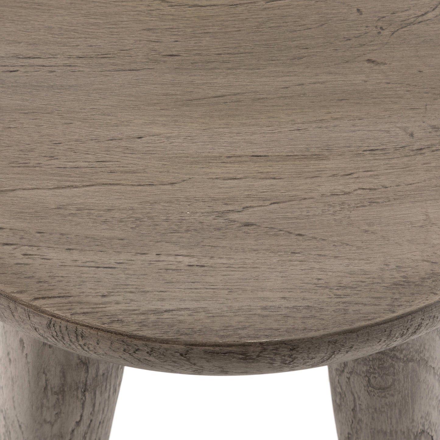 Zuri Round Outdoor End Table In Grey