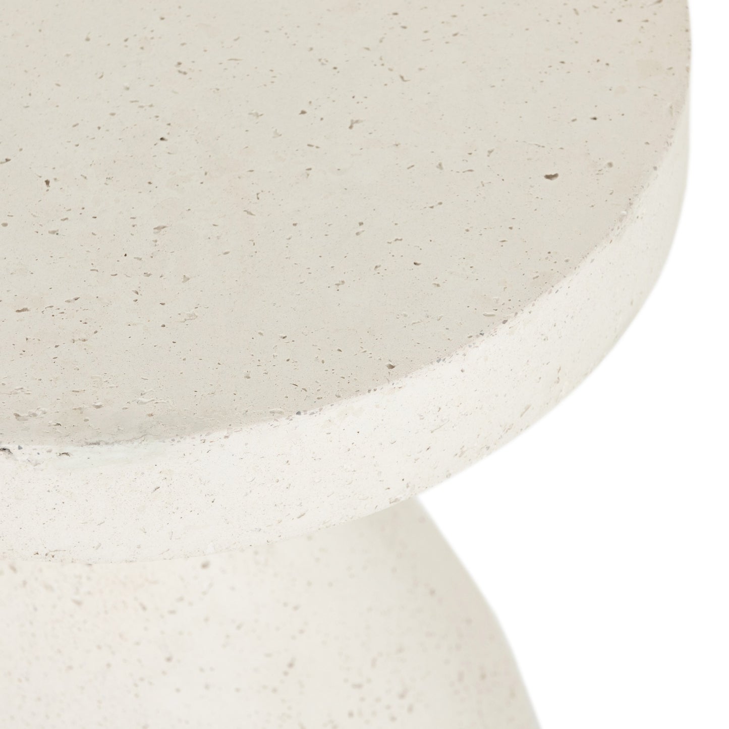 Koda Outdoor End Table In Textured White