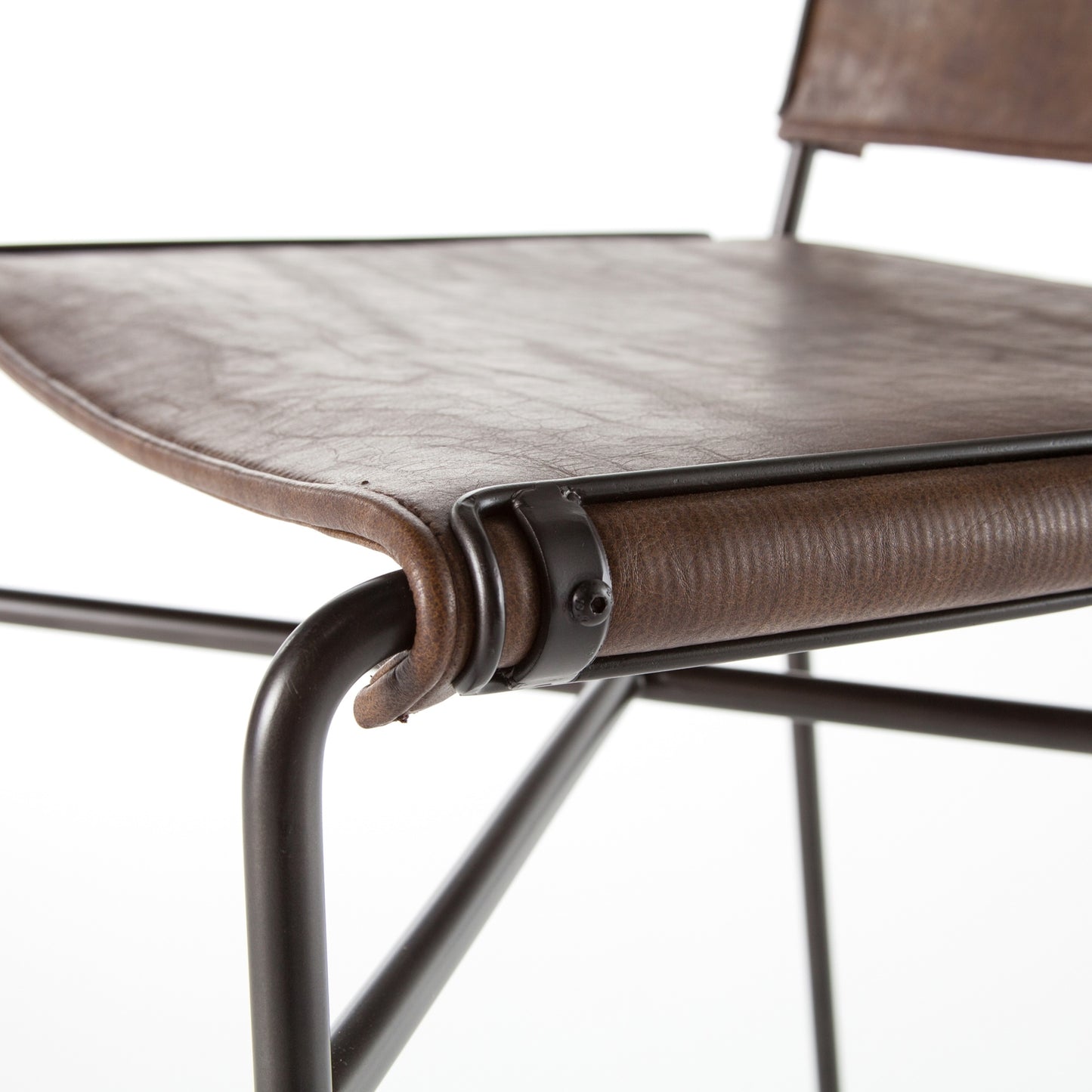 OPEN BOX - Wharton Stool In Distressed Brown In Bar