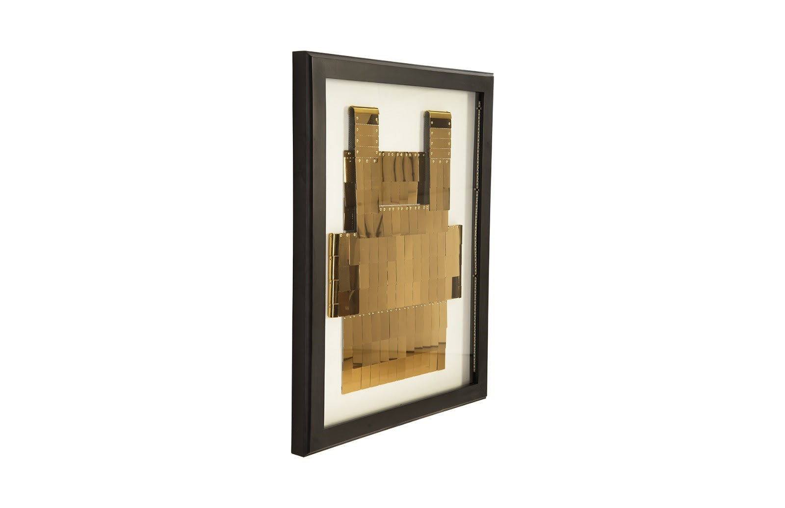 OPEN BOX - Armor Vest Wall Art , Plated Brass, w/LED