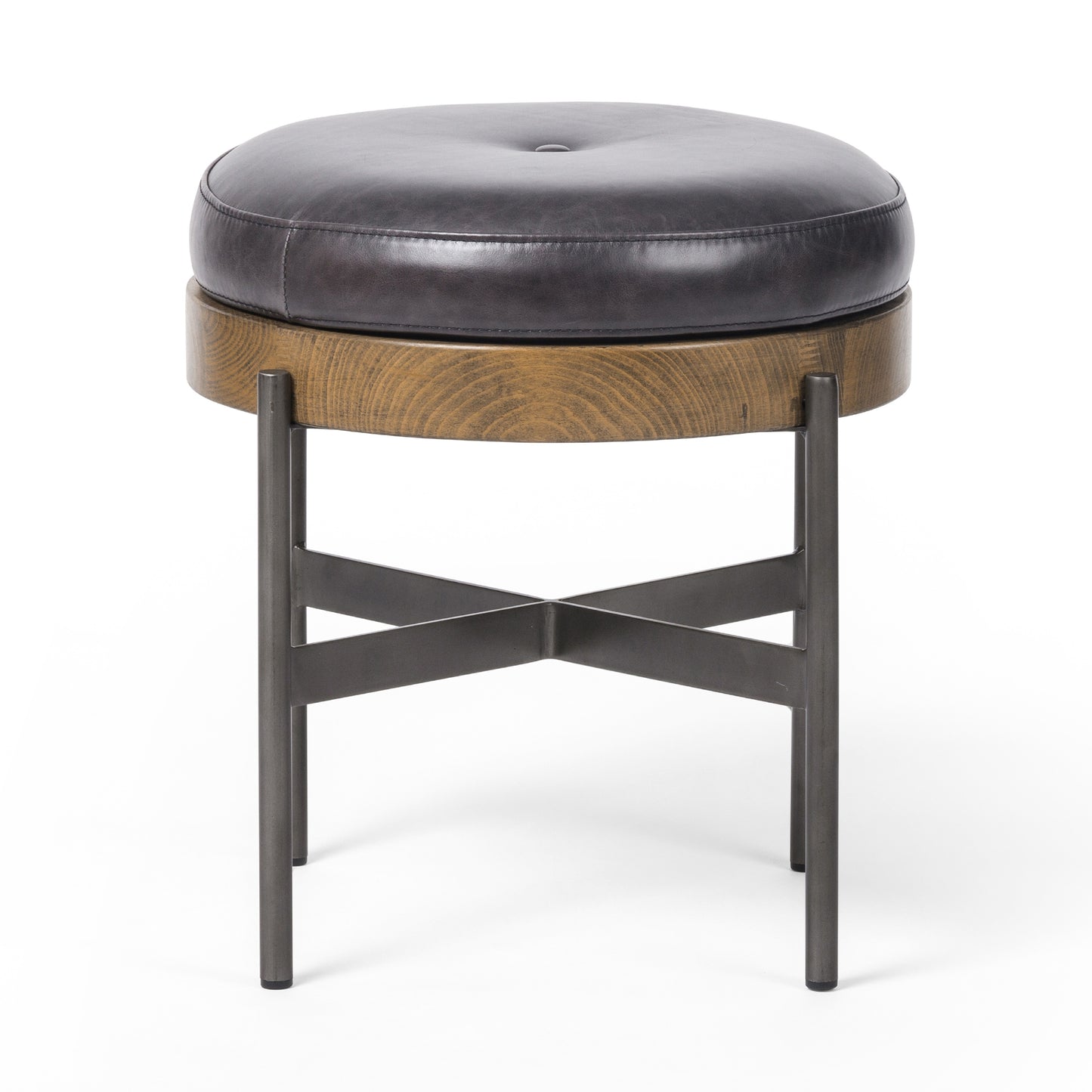 Open Box - Edwyn Small Ottoman In Sonoma Black