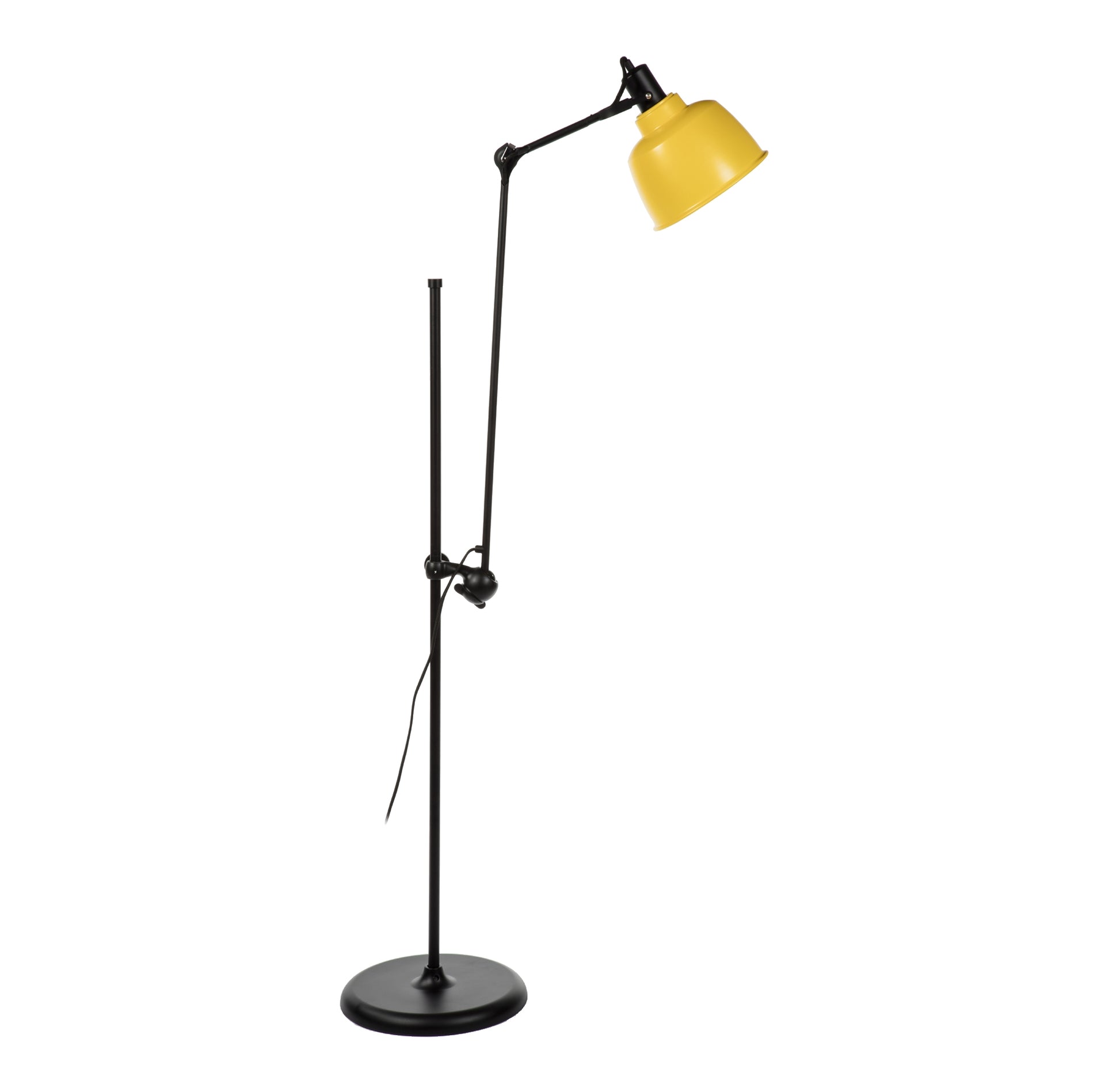 Eduardo Floor Lamp - Matt Black/Matt Yellow Shade
